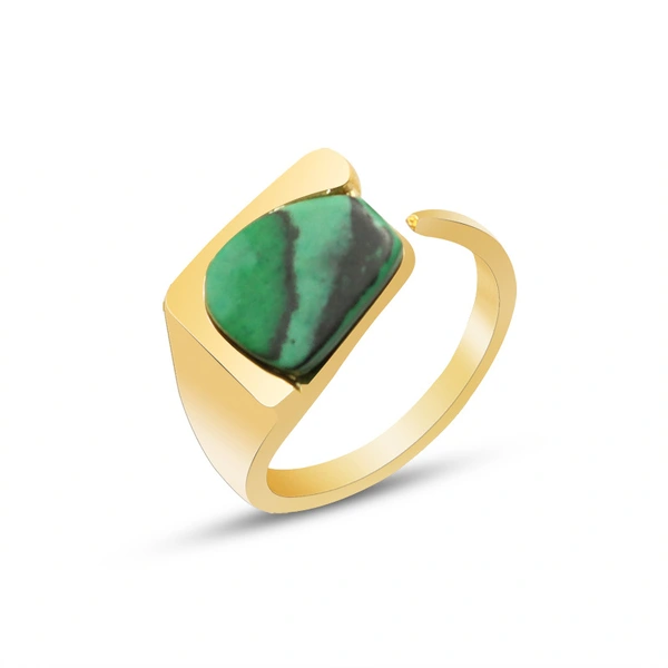 Women Design Green Turquoise Jewelry Ring