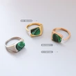 Women Design Green Turquoise Jewelry Ring