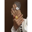  18k gold plated stainless steel fingerprint decryption signet ring