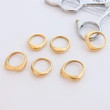 18K Gold Plated Blank Bar Rings