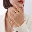 18K Gold Plated Blank Bar Rings
