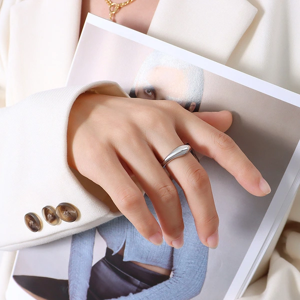 18K Gold Plated Blank Bar Rings