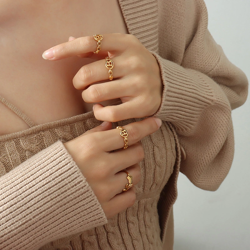 Alphabet Letter Cuban Ring Jewelry Designs