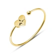 Stainless Steel Pulsatile Heart Bangle Bracelet