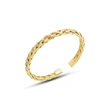 18K Gold Plated Stainless Steel Woven Bangle Bracelet