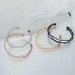 Gold Plated Fashion Women Irregular Bangle Bracelet
