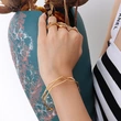 Gold Plated Fashion Women Irregular Bangle Bracelet