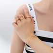 Gold Plated Fashion Women Irregular Bangle Bracelet