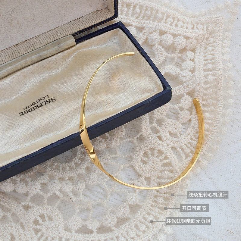 18K Gold Plated Trendy Women Bangle Bracelet