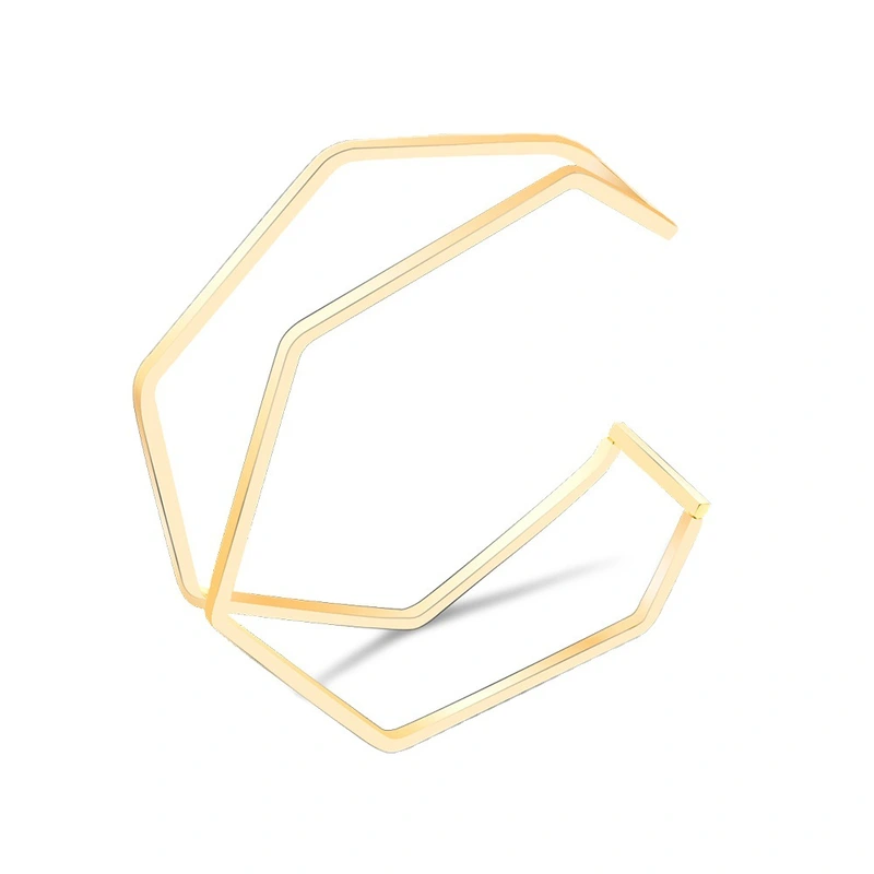 18K Gold Plated Irregular Bangle Bracelet