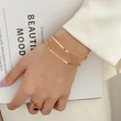 18K Gold Plated Irregular Bangle Bracelet
