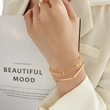 18K Gold Plated Irregular Bangle Bracelet