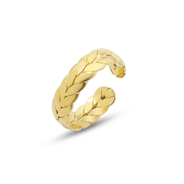 18K Gold Plated Wheat Design Bangle Bracelet