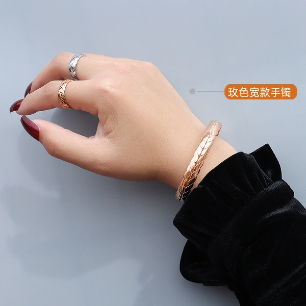 18K Gold Plated Wheat Design Bangle Bracelet