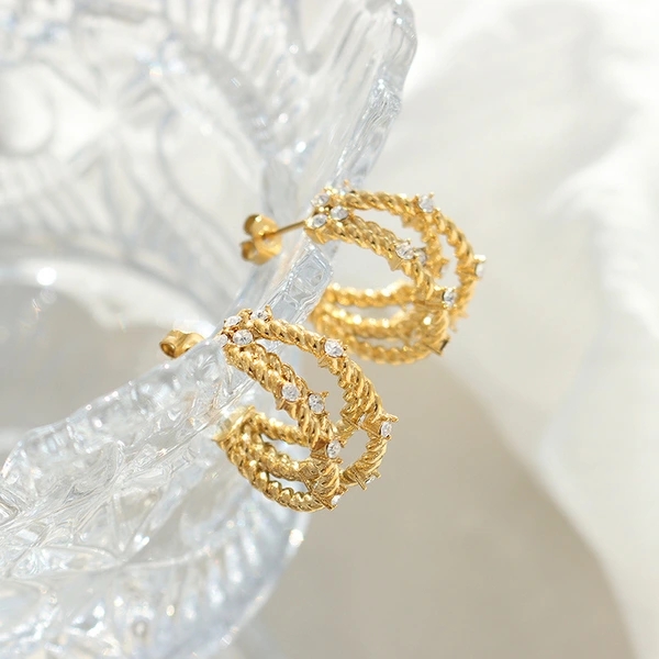 Trendy Urban Jewelry Stainless Steel Earrings