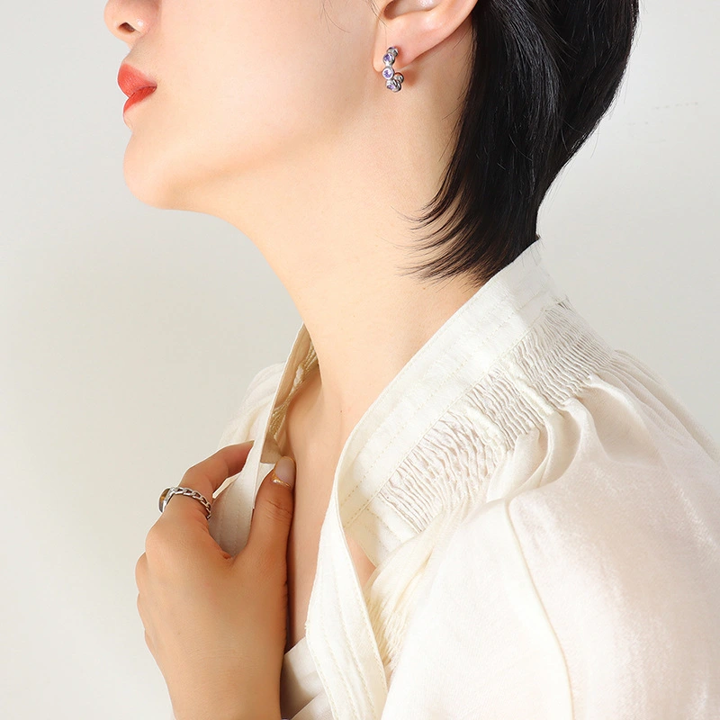 Fashion 18K Gold Plated Stainless Steel Women Earings