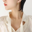 Fashion 18K Gold Plated Stainless Steel Women Earings
