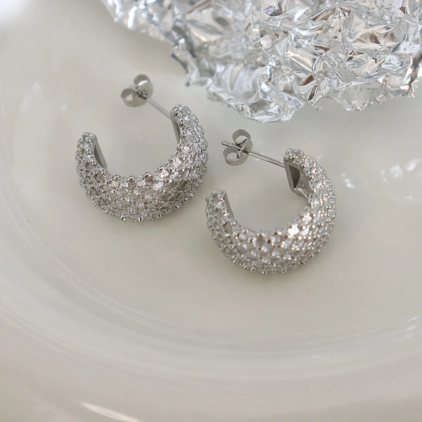 Large Hoop Earrings Stainless Steel Gold Color