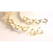 Trendy Jewelry Gold Plated Two Tones Earrings Hoops