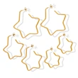 Stainless Steel Simple Earring Hoop Star Design