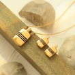 Women Gold Plated Stainless Steel Fashion Earrings