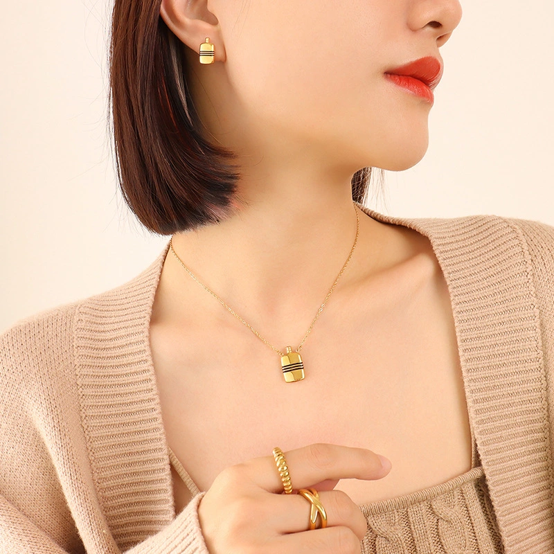 Women Gold Plated Stainless Steel Fashion Earrings