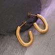 18K Gold Stainless Steel Hoop Earrings Women Earrings Hoops