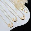 18K Gold Stainless Steel Women Moon fashion earrings