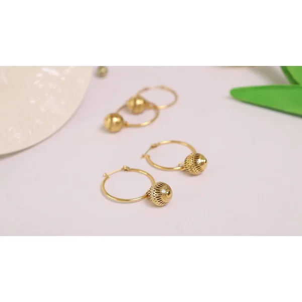 18K Gold Plated Hoop Earrings Women Jewelry Wholesales