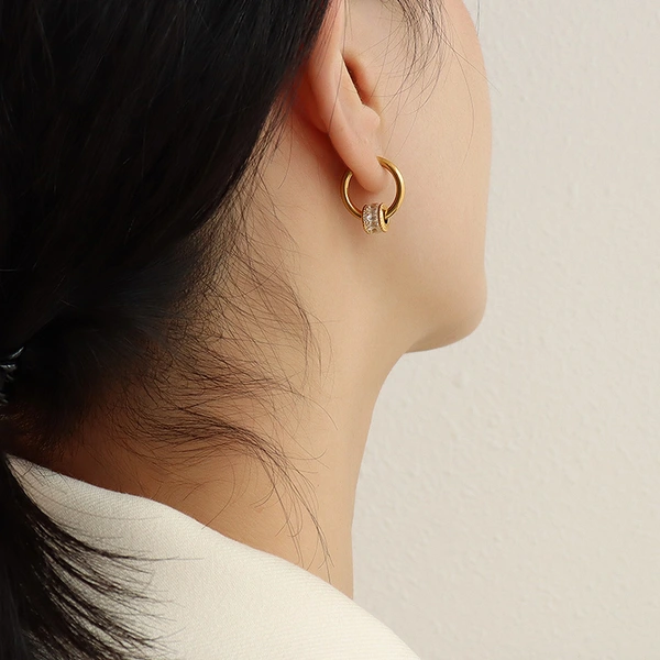 Stainless Steel Hoop Earrings Jewellery Wholesale Women