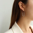 Stainless Steel Pin Hoop Earrings Women Jewelry