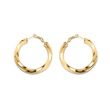 Twist Stainless Steel Earrings Round Shape Big Hoop Earring