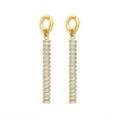 Fashion 18K Gold Plated Stainless Steel Drop Earrings
