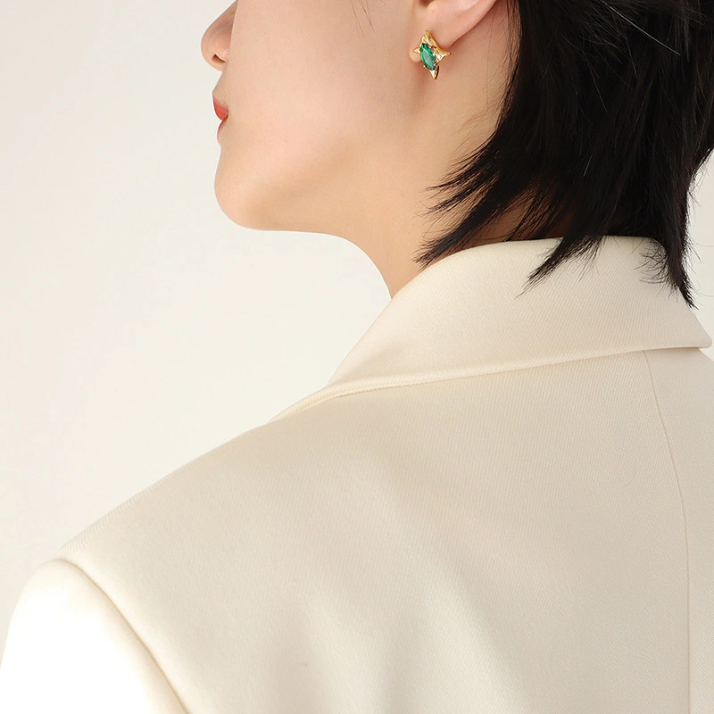 18K Gold Color Marique Simple Star Stud Earing