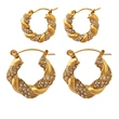 Gold Color CZ Hoop Earrings Trends 2023 for Women