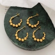 Bead Hoops Earring Stainless Steel Jewelry Errings