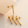 Fashion Stainless Steel Screw Stud Earrings