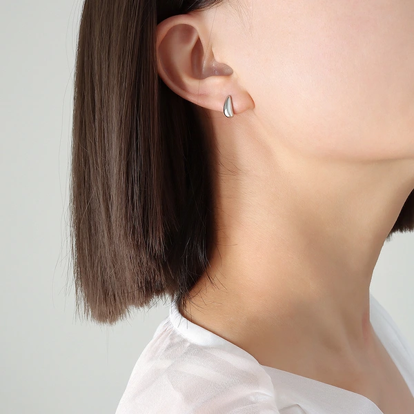 Fashion Women Stainless Steel Gold Hoop Earrings