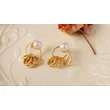 Fashion Pearl Jump Ring Stud Earrings