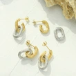 Twist Two Tone Stud Earrings