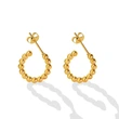 Gold Plated Stainless Steel Hoop Earrings Jewelry