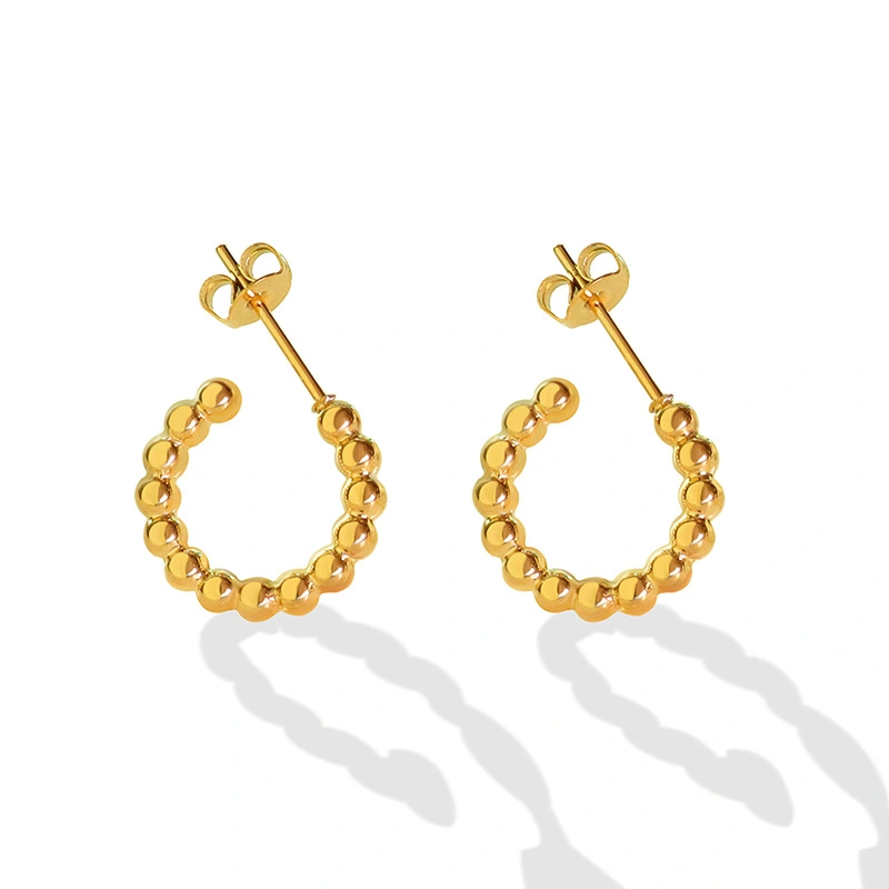 Gold Plated Stainless Steel Hoop Earrings Jewelry