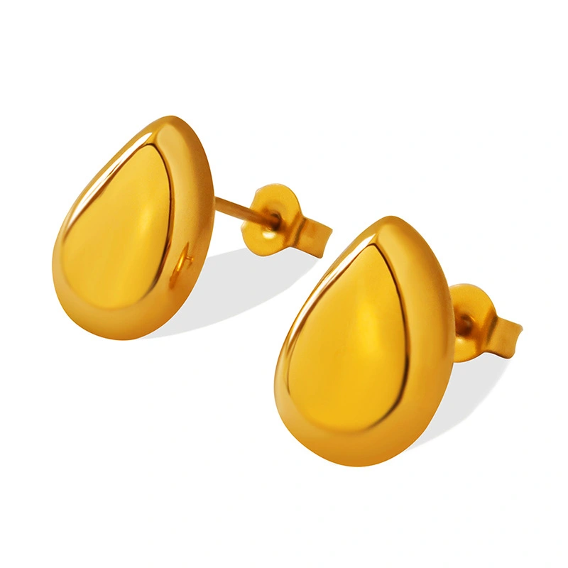 Stainless Steel Gold Color Dropwater Earrings