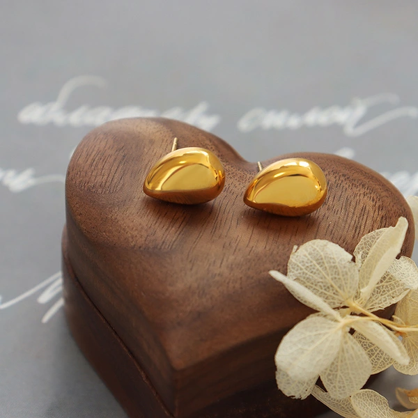 Stainless Steel Gold Color Dropwater Earrings