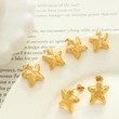 Women Stainless Steel Gold Star Earrings