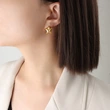 Women Stainless Steel Gold Star Earrings