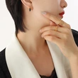 Trendy Stainless Steel Enamel Earrings