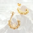18K Gold Plating Stainless Steel Hoop Earring