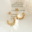 18K Gold Plating Stainless Steel Hoop Earring