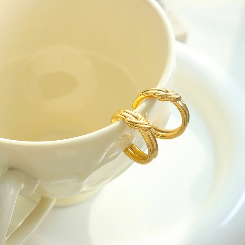 Hoop Earrings, Steel Hoop Earrings, Twist Earrings